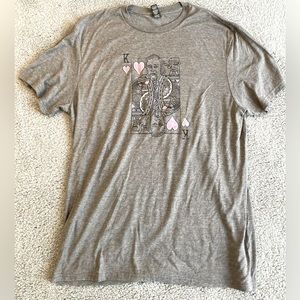 King of Memes DiCaprio Hearts Card Vegas Sahara Casino Men’s Gray Tee Size XL